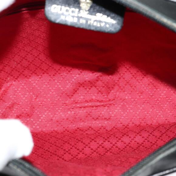 GUCCI GG Canvas Web Sherry Line Shoulder Bag Black Gold 37 0124071 - Picture 16 of 16